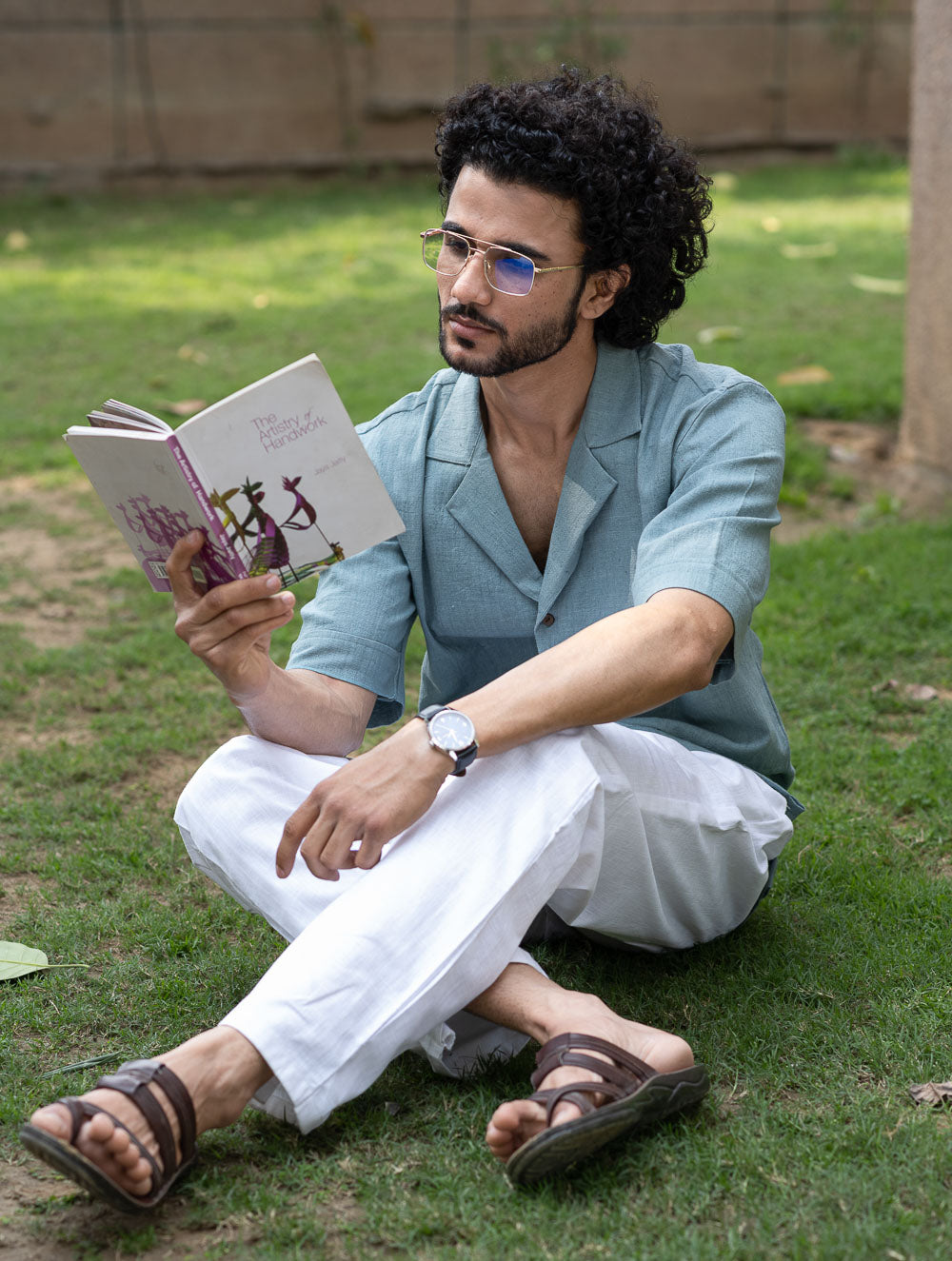 Organic Kala Cotton Shirt - Summer Blue