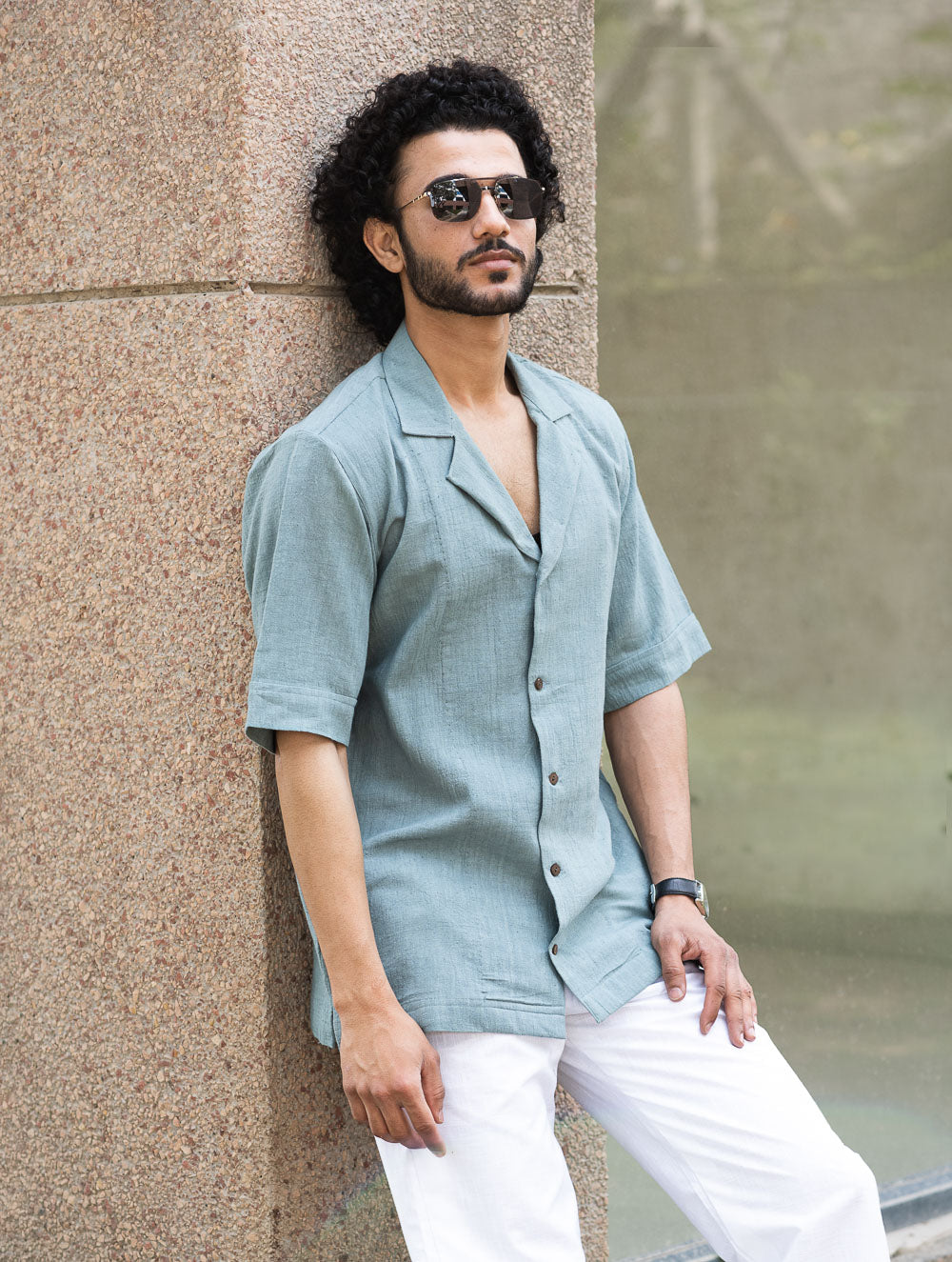 Organic Kala Cotton Shirt - Summer Blue