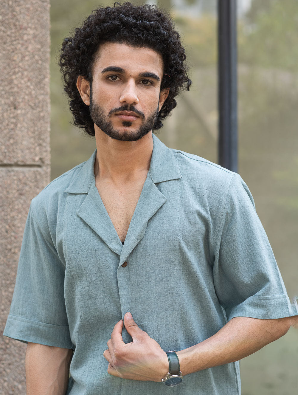 Organic Kala Cotton Shirt - Summer Blue