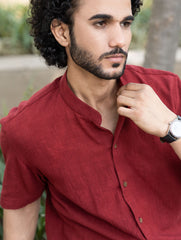 Organic Kala Cotton Shirt - Summer Wine 