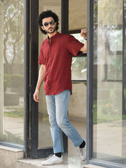 Organic Kala Cotton Shirt - Summer Wine 