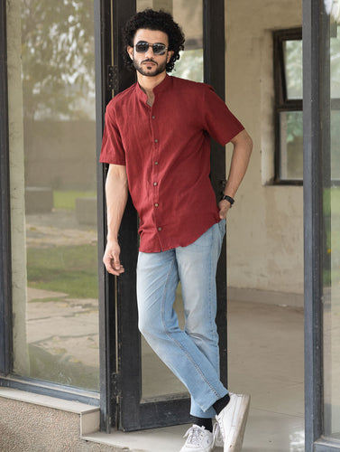 Organic Kala Cotton Shirt - Summer Wine 