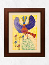 Load image into Gallery viewer, Original Gond Art Painting - The Peacock Lineage (Unframed, 11.7&quot; x 8.3&quot;)