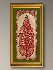 The Kalpavriksha Collection : Exclusive Pattachitra Art Silk Painting - Aruna Vriksha (Unframed with mount Height-20" ; Width-10")