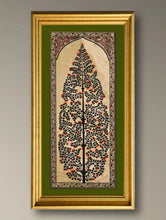 Load image into Gallery viewer, The Kalpavriksha Collection : Exclusive Pattachitra Art Silk Painting - Pallava (Unframed with mount Height-20" ; Width-10")