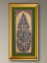 Load image into Gallery viewer, The Kalpavriksha Collection : Exclusive Pattachitra Art Silk Painting -  Neel Vriksha (Unframed with mount Height-20" ; Width-10")