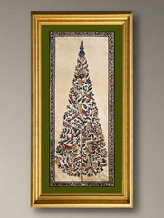 The Kalpavriksha Collection : Exclusive Pattachitra Art Silk Painting - Mayuri (Unframed with mount Height-20" ; Width-10")