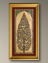 Load image into Gallery viewer, The Kalpavriksha Collection : Exclusive Pattachitra Art Silk Painting - Ojaswini (Unframed with mount Height-20" ; Width-10") 