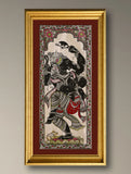 Handpainted Pattachitra Silk Painting - Nritya Ganapati (Unframed with mount 20