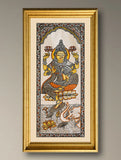 Handpainted Pattachitra Silk Painting - Padma Shree (Unframed with mount 20.5