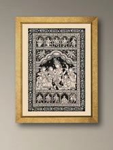 Load image into Gallery viewer, Handpainted Pattachitra Silk Painting - Raas Vilaasa (Unframed Height-19" ; Width-13")