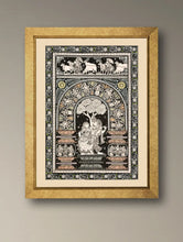 Load image into Gallery viewer, Handpainted Pattachitra Canvas Painting - Madhava Mandpa (Unframed Height-19" ; Width-13")