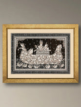 Load image into Gallery viewer, Handpainted Pattachitra Canvas Painting - Naukha Vihar (Unframed Height-19" ; Width-13")
