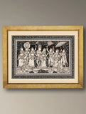 Handpainted Pattachitra Canvas Painting - Venu Gaan (Unframed Height-19