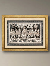 Load image into Gallery viewer, Handpainted Pattachitra Canvas Painting - Raas Panchadhyayi (Unframed Height-19" ; Width-13")