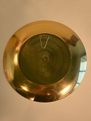 Brass Engraved Plate Curio - Peacock Garden