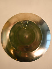 Brass Engraved Plate Curio - Azure Bloom 