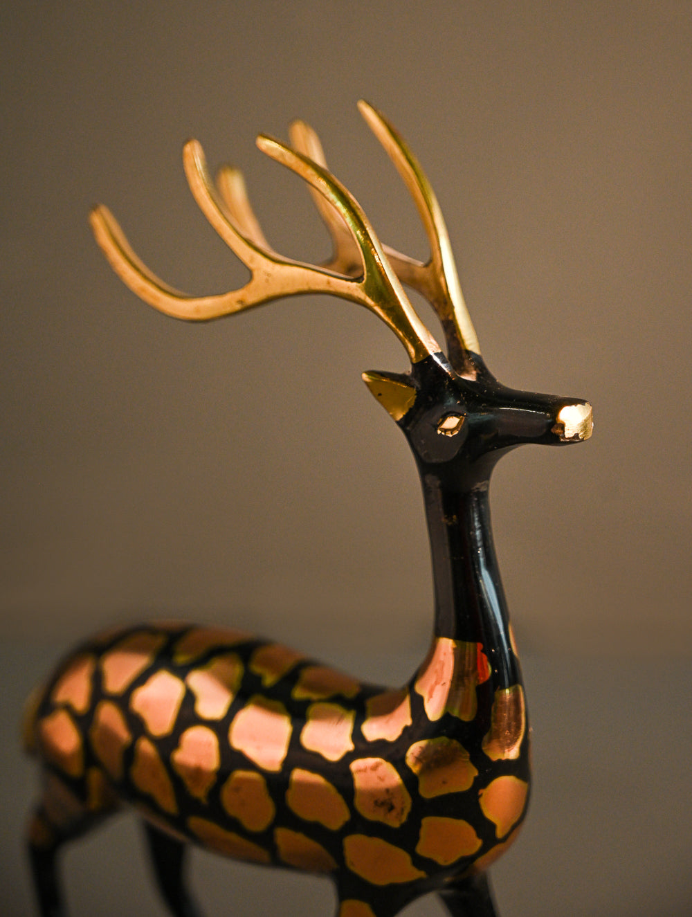Brass Engraved Curios - The Copper - Leaf Stag