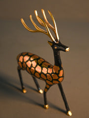 Brass Engraved Curios - The Copper - Leaf Stag