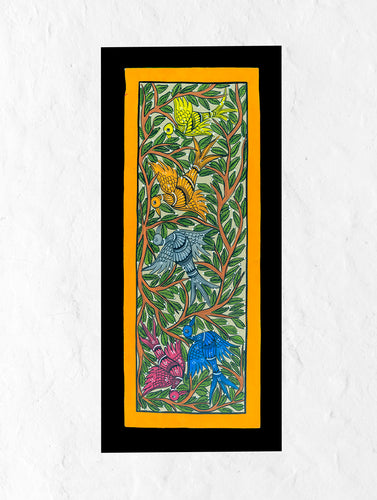 Patua Art Painting - Birds In Harmony