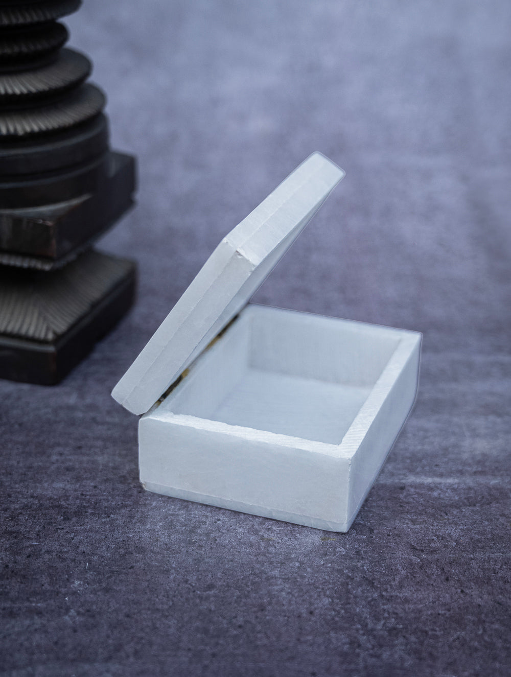 Peacock Tapestry Marble Inlay Box