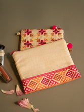 Load image into Gallery viewer, Phulkari Coin Pouch and Wallet - Amber Threads (Set of 2) 