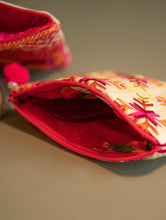 Load image into Gallery viewer, Phulkari Coin Pouch and Wallet - Amber Threads (Set of 2) 
