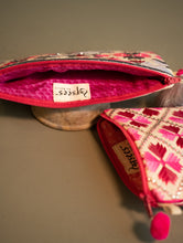 Load image into Gallery viewer, Phulkari Coin Pouch and Wallet - Blush &amp; Ash (Set of Two)