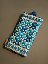 Load image into Gallery viewer, Phulkari Spectacle Case - Sapphire Blooms