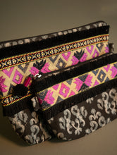Load image into Gallery viewer, Phulkari Utility Pouches - Raven &amp; Rosé (Set of Two)