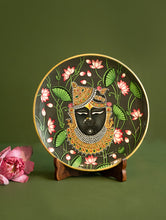Load image into Gallery viewer, Pichwai Art Wooden Wall Plate / Table Curio - Shrinathji