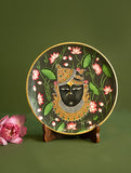 Pichwai Art Wooden Wall Plate / Table Curio - Shrinathji