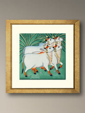 Load image into Gallery viewer, Pichwai Painting - Cows &amp; The Forest (Unframed 8" x 8'')