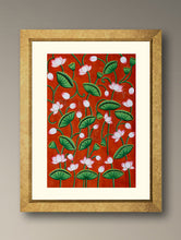 Load image into Gallery viewer, Pichwai Painting - Kamal Talai Vermilion (Unframed 24" x 18'')