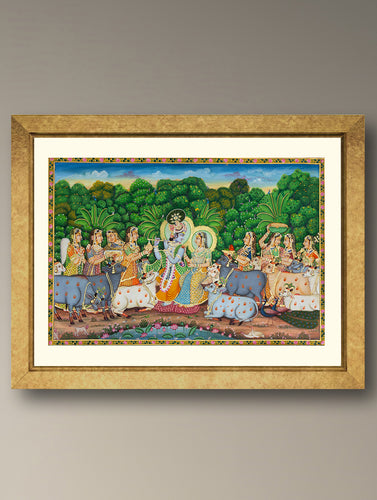 Pichwai Painting - Radha Krishna Van Raas (Unframed 24