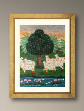 Load image into Gallery viewer, Pichwai Painting - Serene Yamuna (Unframed 24" x 18'')