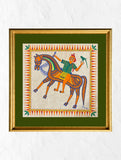 Pithora Painting - Man & Horse