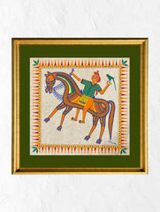 Pithora Painting - Man & Horse