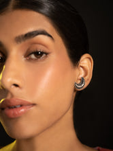 Load image into Gallery viewer, Pure Silver Traditional Maharashtrian Earrings - Ardhachand