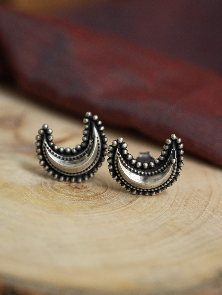 Pure Silver Traditional Maharashtrian Earrings - Ardhachand