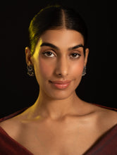 Load image into Gallery viewer, Pure Silver Traditional Maharashtrian Earrings - Ardhachandra