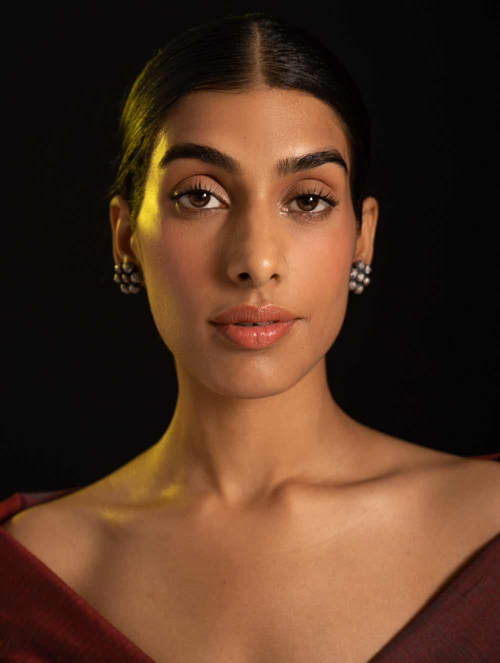 Load image into Gallery viewer, Pure Silver Traditional Maharashtrian Earrings - Ashtapaillumani Kusum