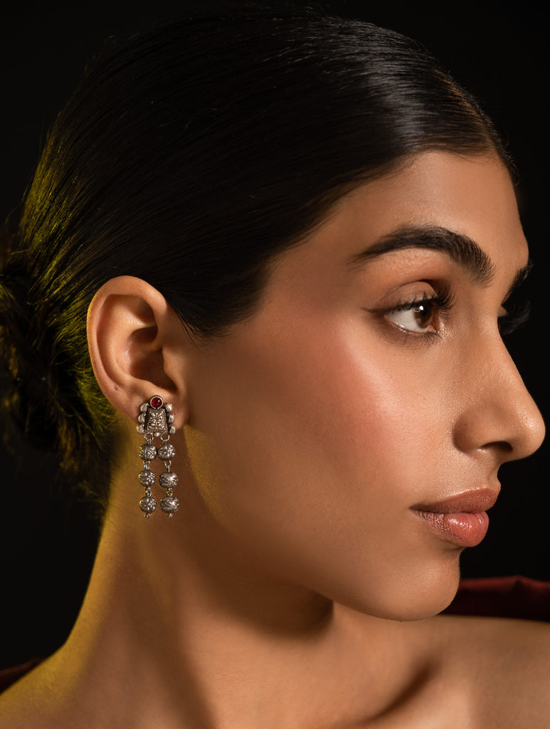 Pure Silver Traditional Maharashtrian Earrings - Ashtapaillumani 