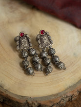 Load image into Gallery viewer, Pure Silver Traditional Maharashtrian Earrings - Ashtapaillumani 