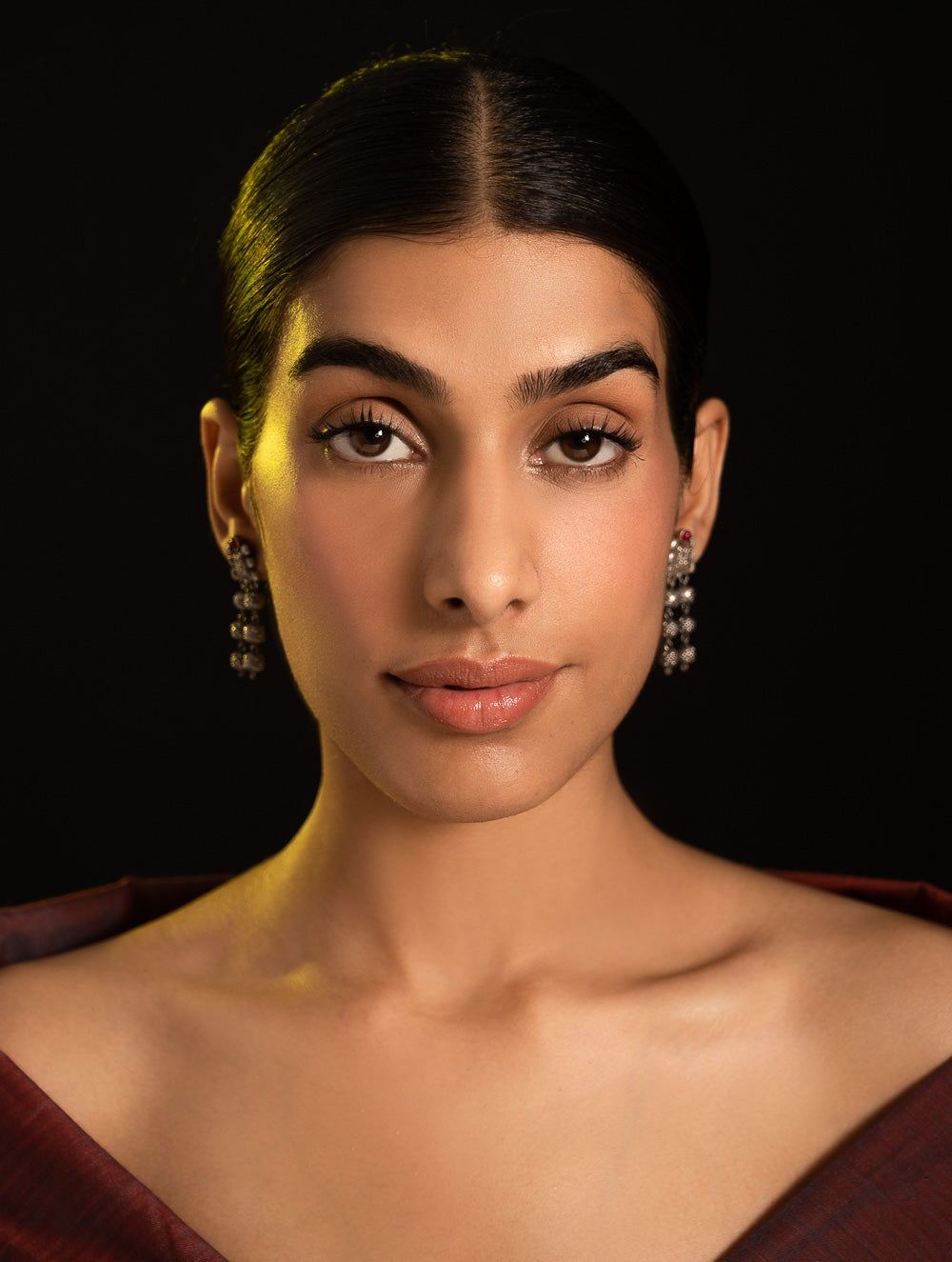 Load image into Gallery viewer, Pure Silver Traditional Maharashtrian Earrings - Ashtapaillumani 