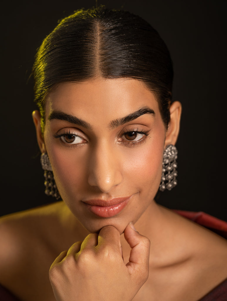 Pure Silver Traditional Maharashtrian Earrings - Bakuli