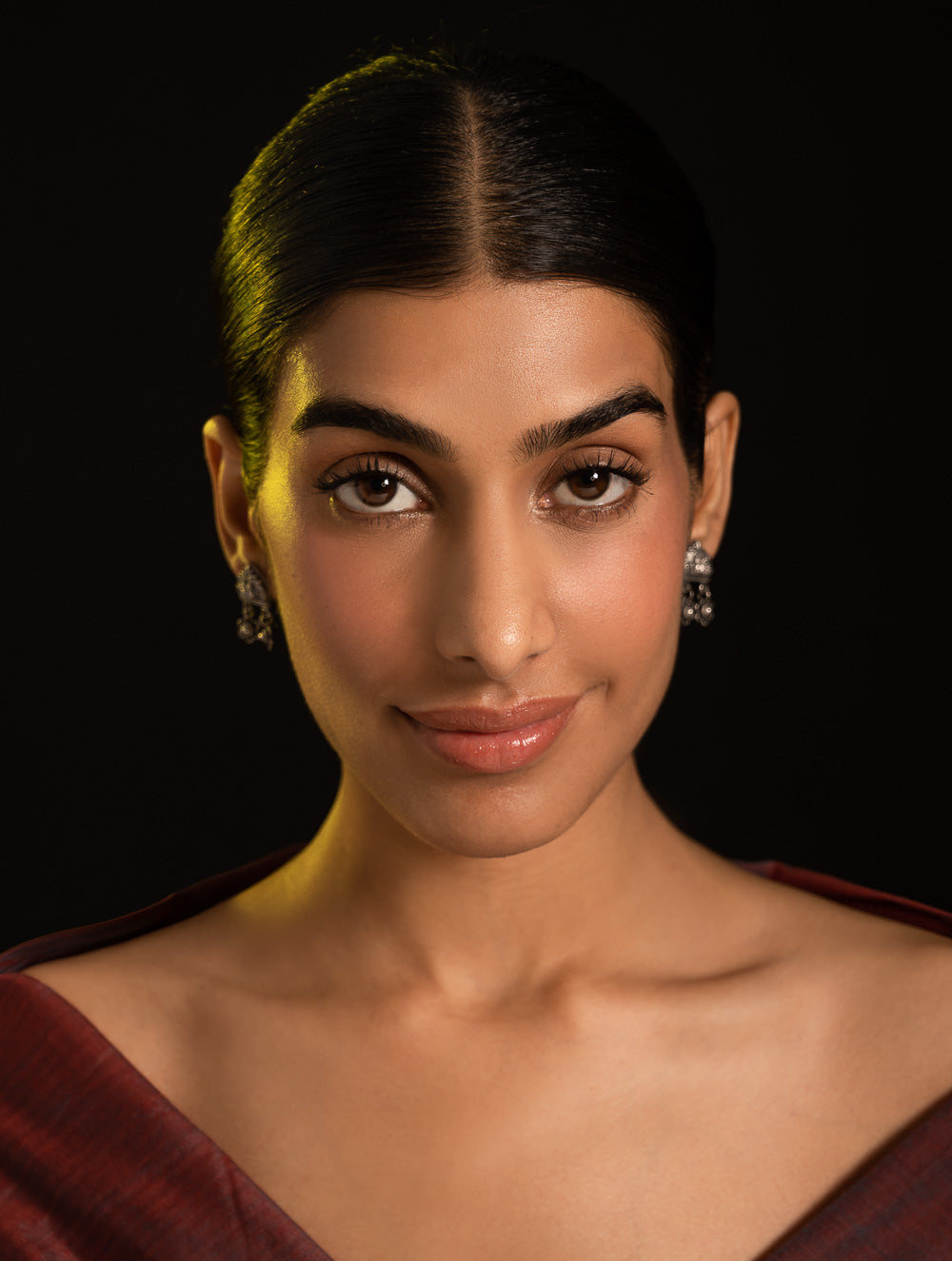 Load image into Gallery viewer, Pure Silver Traditional Maharashtrian Earrings - Bakuli Studs