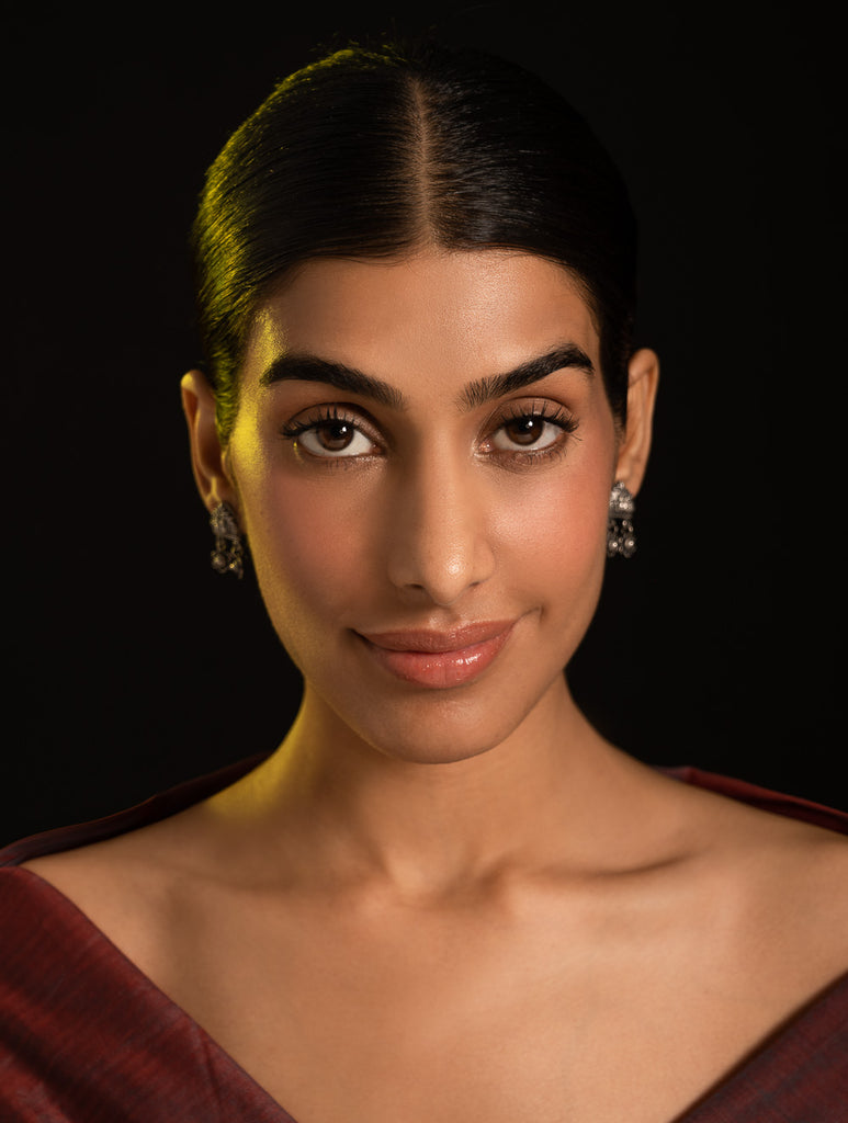 Pure Silver Traditional Maharashtrian Earrings - Bakuli Studs