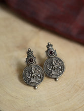 Load image into Gallery viewer, Pure Silver Traditional Maharashtrian Earrings - Bhavani Studs