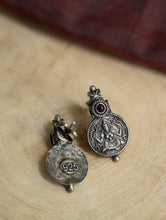 Load image into Gallery viewer, Pure Silver Traditional Maharashtrian Earrings - Bhavani Studs